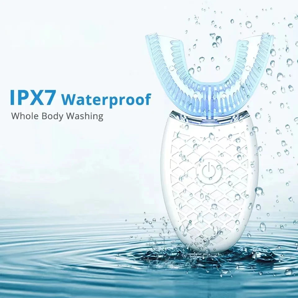 ZenBrush™360°– Redefining Oral Care, Automatic Electric Toothbrush For AdultUShaped 360 Degree Toothbrush USB RechargeableTeeth Cleaning & Whitening Brush